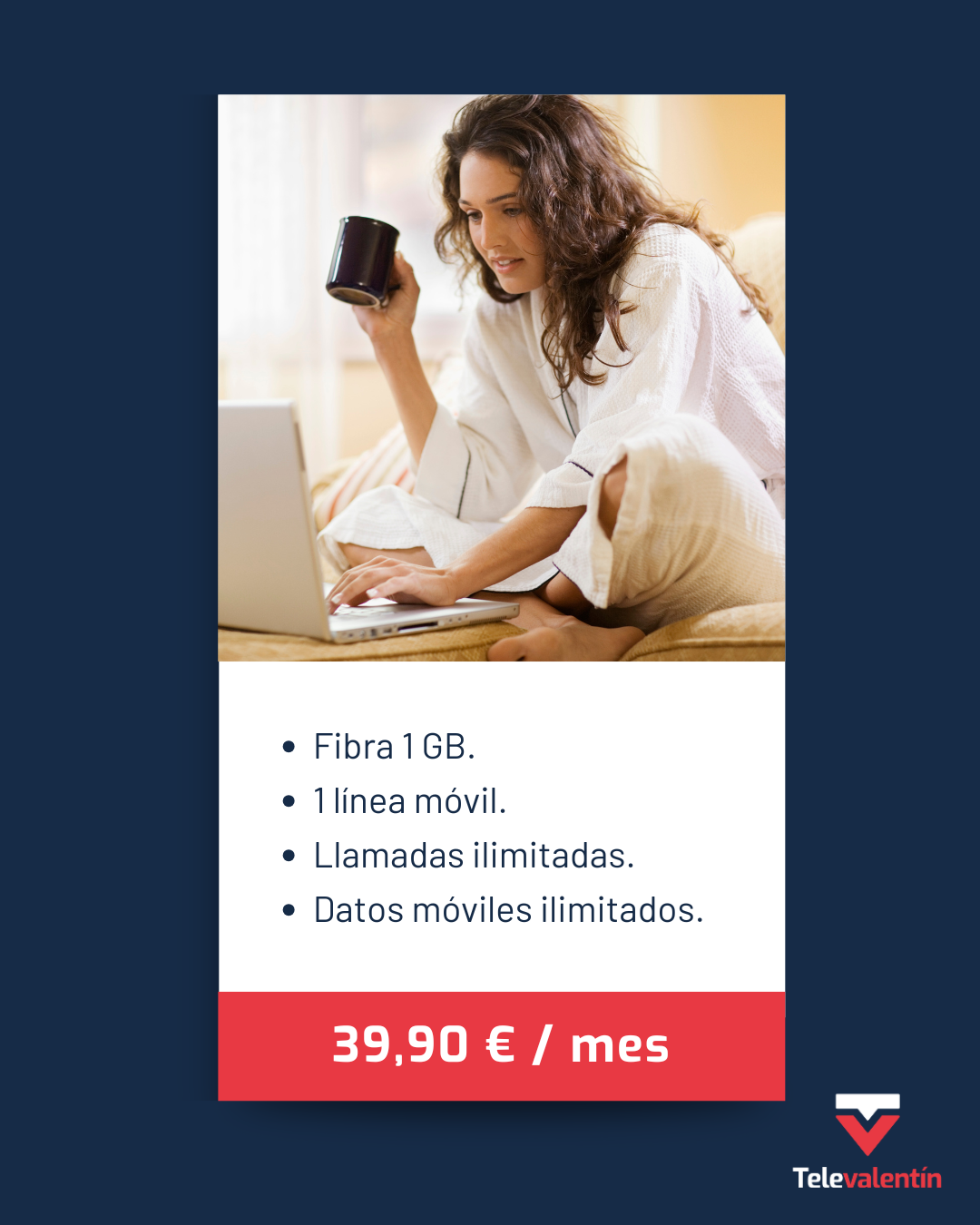 Fibra 1 GB + linea movil ilimitada