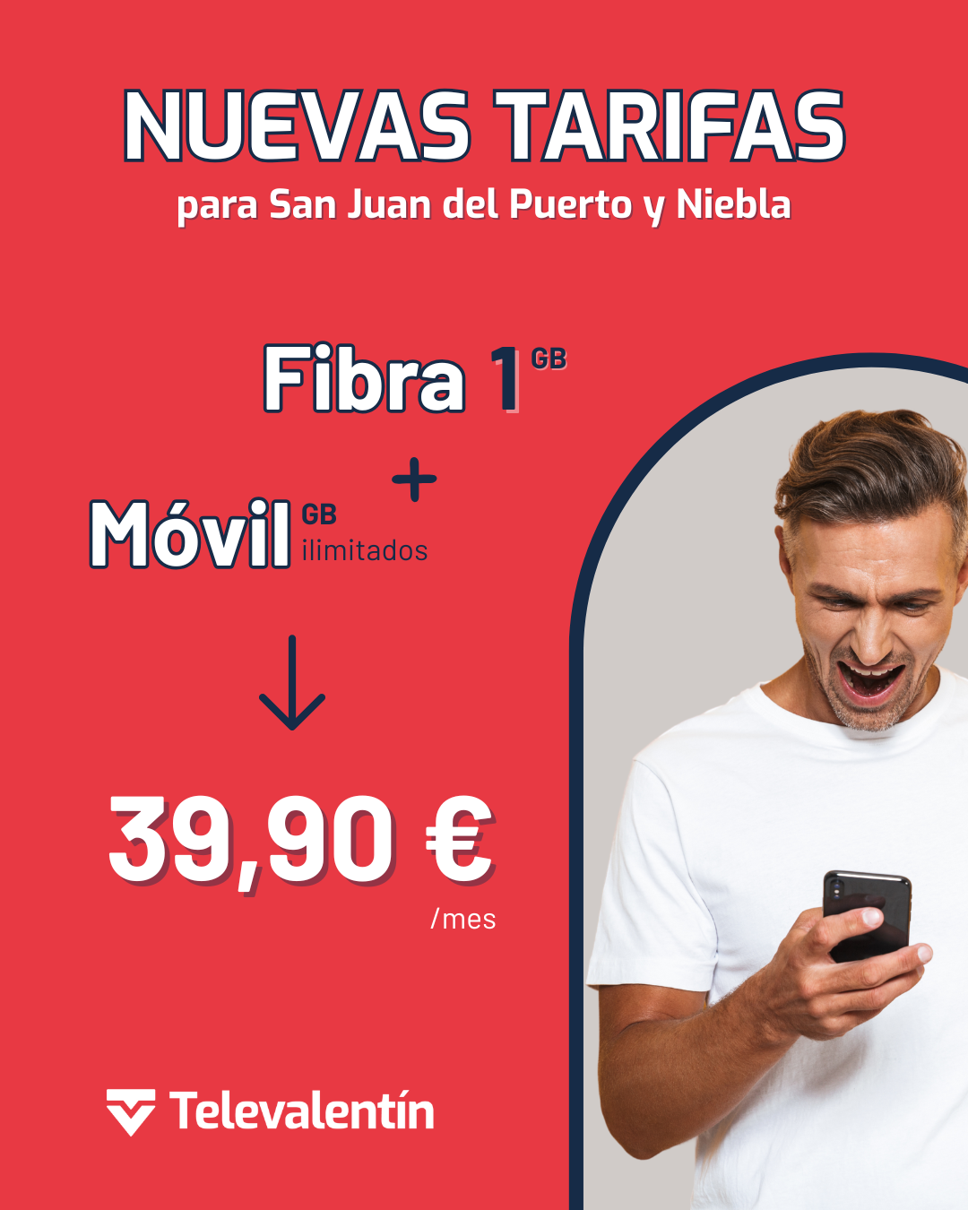 Fibra 1 GB + Movil ilimitado