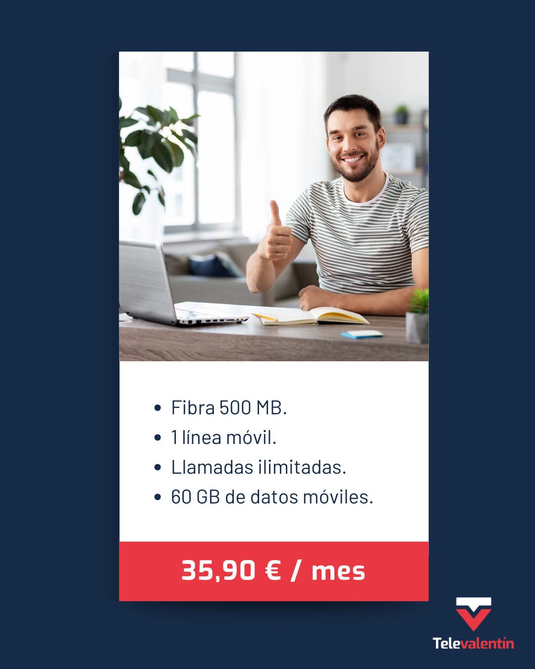 Fibra 500 MB + linea movil