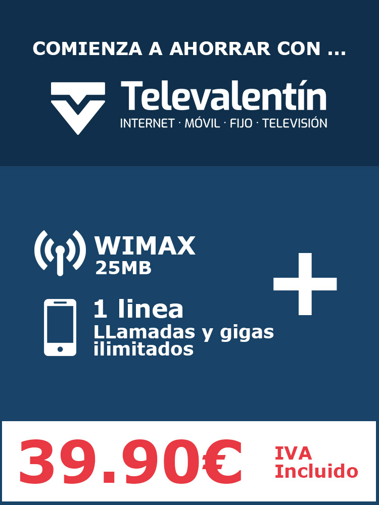 WiMAX 30 MB + 1 linea movil con llamadas y gigas ilimitados